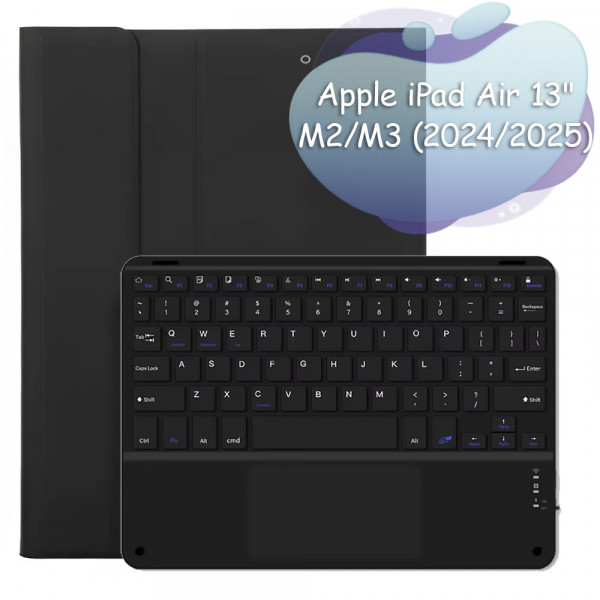 Чохол з бездротовою клавіатурою (TouchPad) BeCover для Apple iPad Air 13 (2024/2025) Black (712601)