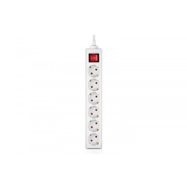 Фільтр живлення REAL-EL RS-6 Protect M 1.8м White (EL122300031)