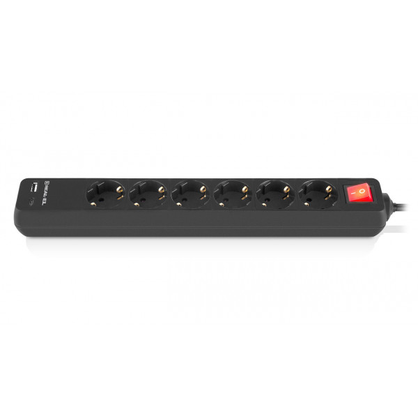 Фільтр живлення REAL-EL RS-Protect 605 3м Black (EL122300041)