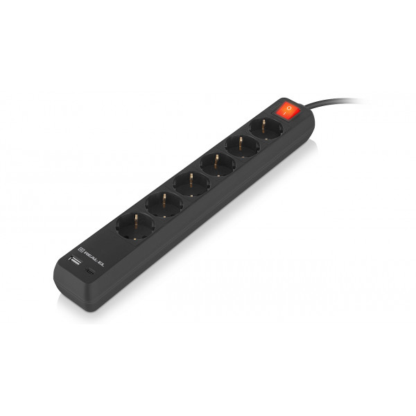 Фільтр живлення REAL-EL RS-Protect 605 3м Black (EL122300041)