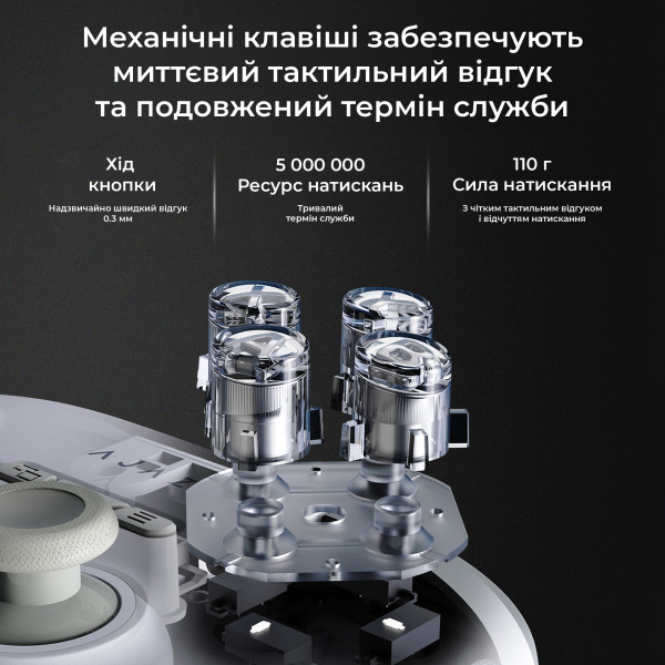 Геймпад Ajazz GP100 RGB White