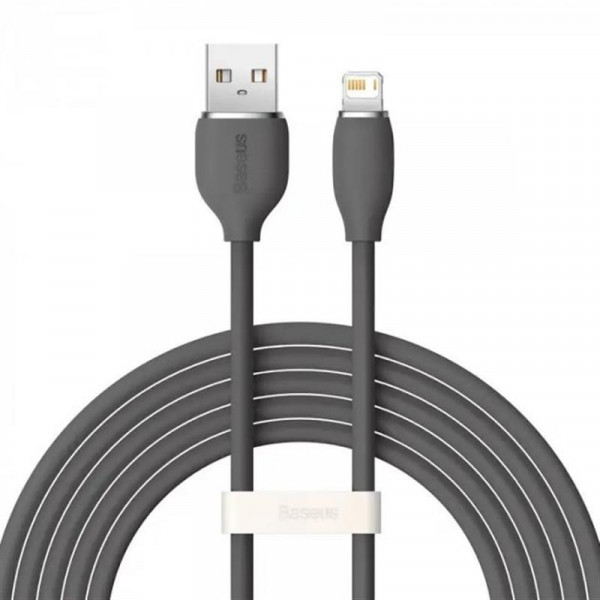 Кабель Baseus Jelly Liquid Silica Gel USB - Lightning (M/M), 2.4 A, 2 м, Black (CAGD000101)