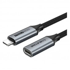 Кабель Cabletime USB Type-C - USB Type-C (M/F) PD 100W, 0.5 м, White (CU21E)