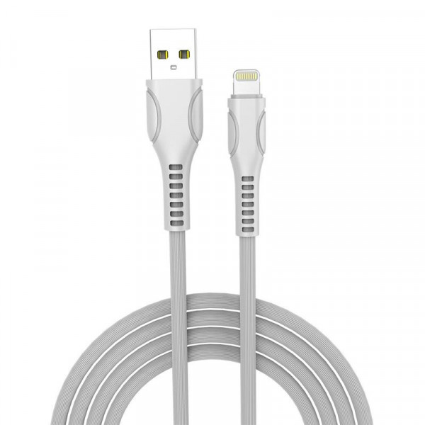 Кабель ColorWay USB - Lightning (M/M), line-drawing, 2.4 А, 1 м, White (CW-CBUL027-WH)