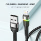 Кабель Essager Colorful LED USB - Lightning (M/M), 2.4A, 2 м Black (EXCL-XCDA01)