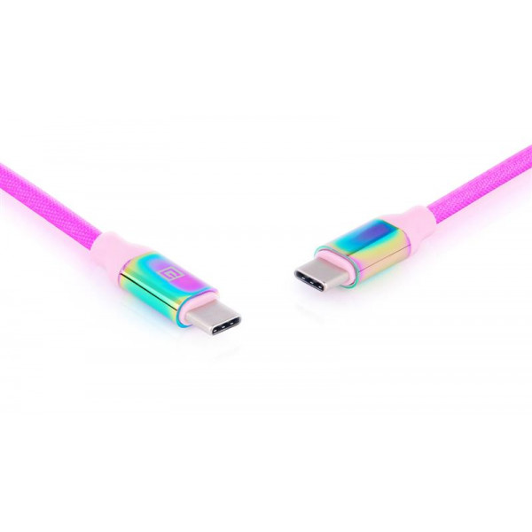 Кабель REAL-EL Premium USB Type-C - USB Type-C (M/M), 1 м, Rainbow (EL123500053)