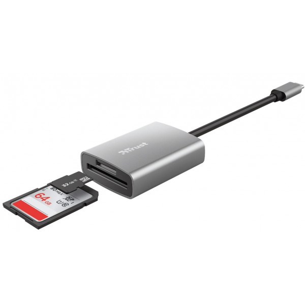 Кардрідер Trust Dalyx Aluminium USB Type-C Grey (24136)