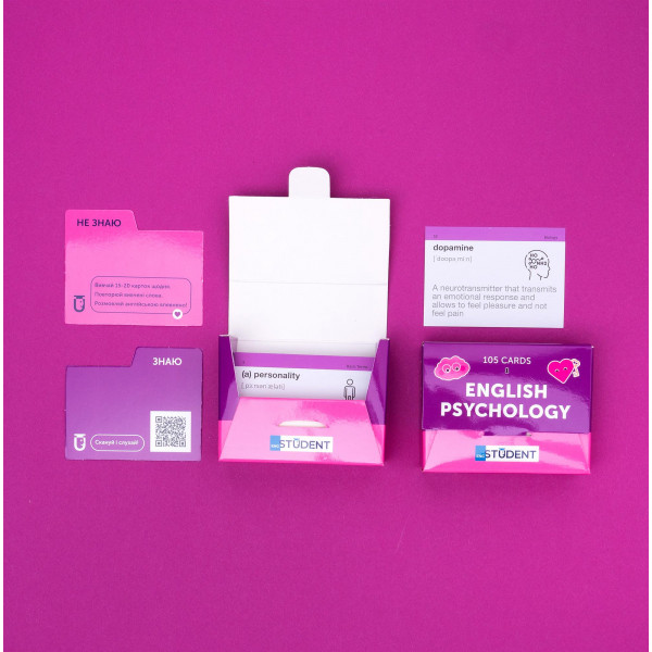 Картки для вивчення англійської мови English Student. English Psychology