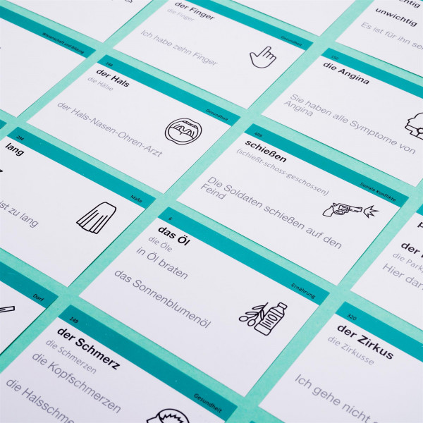 Картки для вивчення німецької мови English Student. Рівень A2 – Нижче середнього