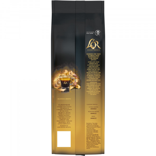 Кава в зернах L`OR Crema Absolute Classic 500г