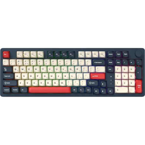 Клавіатура бездротова GamePro Asgard Drakkar Keychron Super Red Switch Blue (MK305BL)