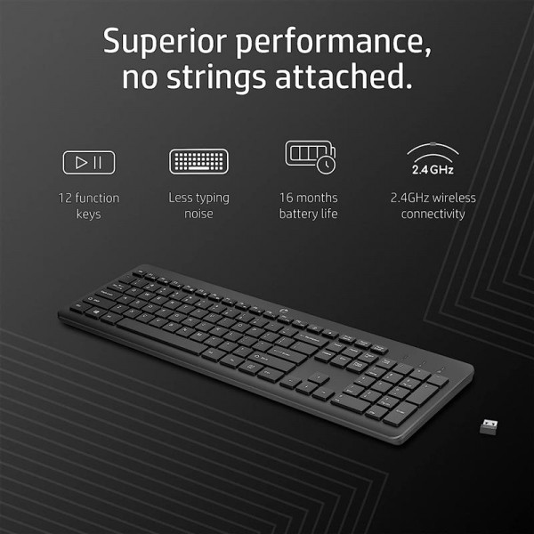 Клавіатура бездротова HP 230 WL Black (3L1E7AA)