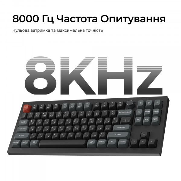 Клавіатура бездротова Keychron V3 Ultra Keychron Red Switch Black RGB (V3U-D1-UA)