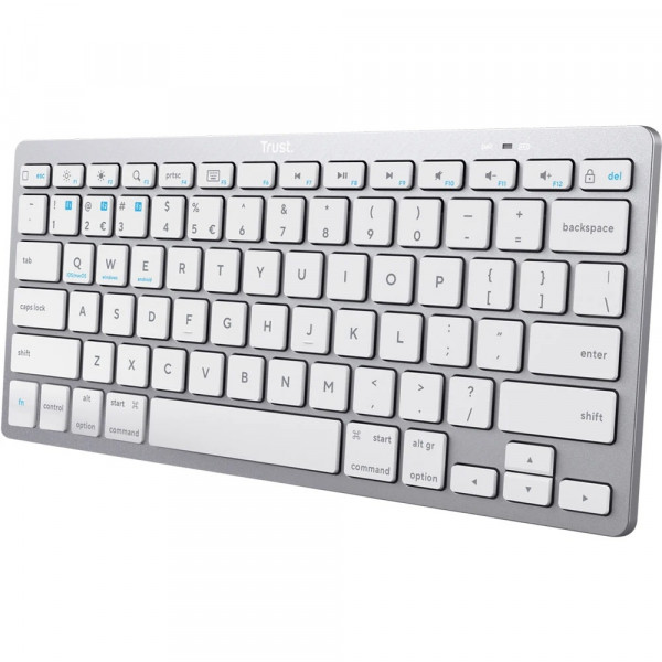 Клавіатура бездротова Trust Bluetooth Basics White (25486)