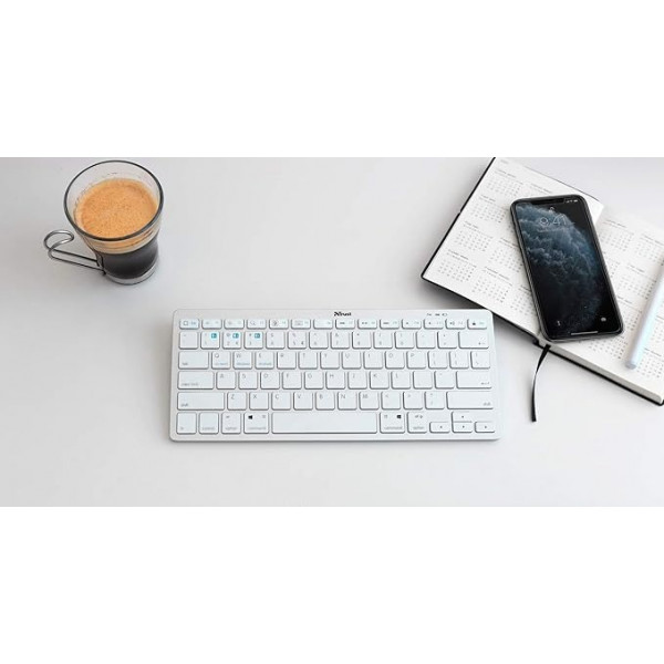 Клавіатура бездротова Trust Bluetooth Basics White (25486)
