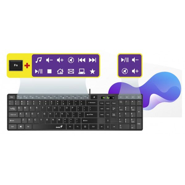 Комплект (клавіатура, миша) Genius C-126 SlimStar Black Ukr (31330007407)