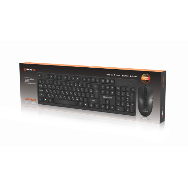 Комплект (клавіатура, миша) REAL-EL Kit-507 Black