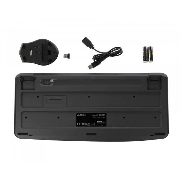 Комплект (клавіатура, мишка) бездротовий A4Tech Fstyler FG2500S Plus Grey