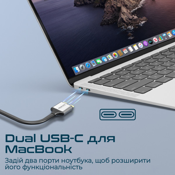 Концентратор USB Type-C Promate VersaHub 13 in 1 Grey (versahub-mst.grey)