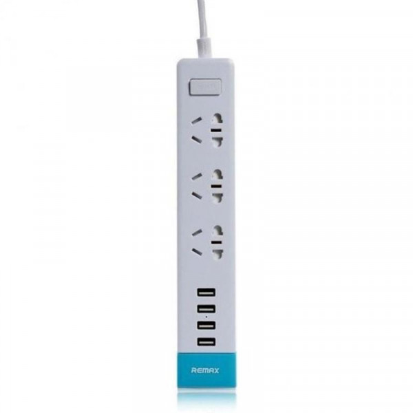 Мережевий фільтр Remax RU-S2 Youth 3 розетки, 4 USB, 1.8 м, White (2000700008250)