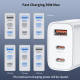 Мережевий зарядний пристрій Choetech (2хUSB-C+USB-A) White (PD3046-EU-WH)