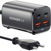 Мережевий зарядний пристрій Essager Collection 67W GaN (2xUSB-A, 2xUSB-C) Black (ECT2AC-JYB0G-Z)