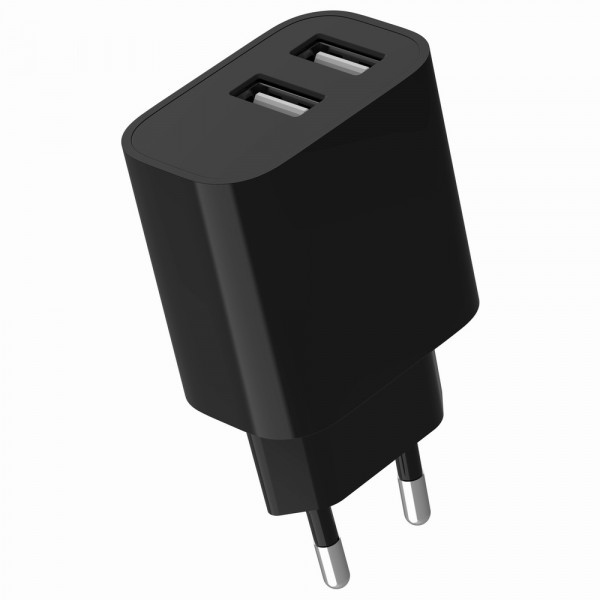 Мережевий зарядний пристрій Gembird (2USBх2.4A 12W) Black (TA-UC-2A12-01-BK)