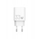 Мережевий зарядний пристрій Sigma mobile X-power 33W GaN, PD, QC (1xUSB-C + 1xUSB-A) White (PS33-01)