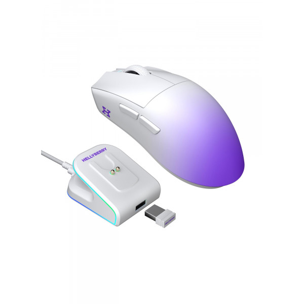 Миша бездротова Hator Hellyberry HM47 Pro Wireless White/Violet Gradient (HM47PRO_white_violet)