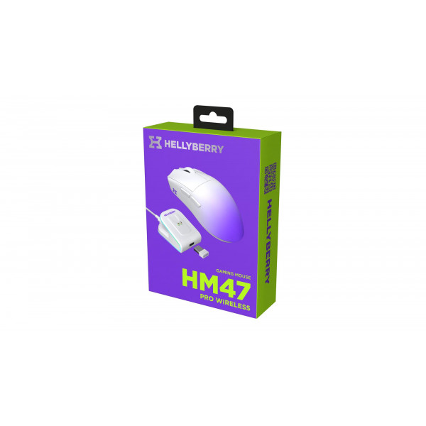 Миша бездротова Hator Hellyberry HM47 Pro Wireless White/Violet Gradient (HM47PRO_white_violet)