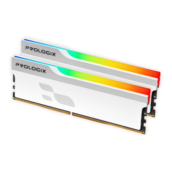 Модуль пам`ятi DDR4 2x16GB/3600 Prologix Onyx White RGB (PRO32GB3600YWR4K)