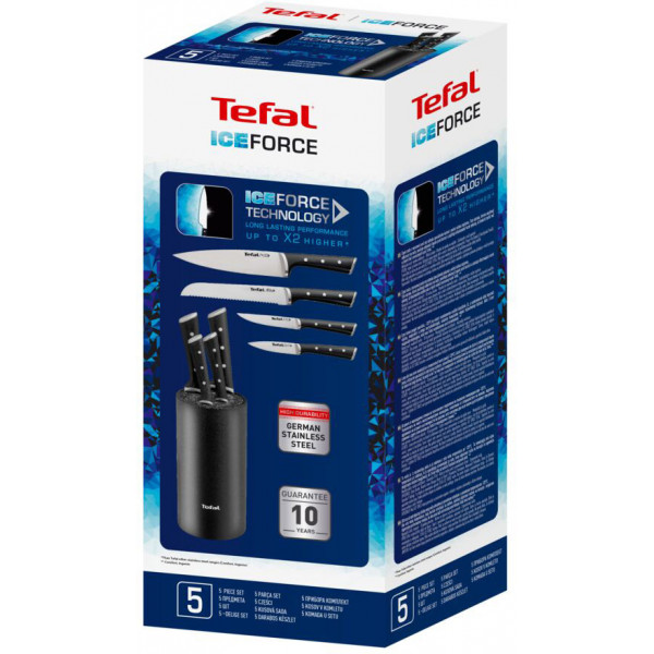 Набір ножів Tefal Ice Force у пластиковій колоді 4 предмети (K2325S75)