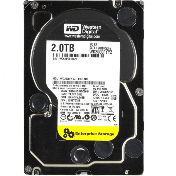 Накопичувач HDD 3.5" SAS 2.0TB WD 7200rpm 64MB (WD2000FYYZ)