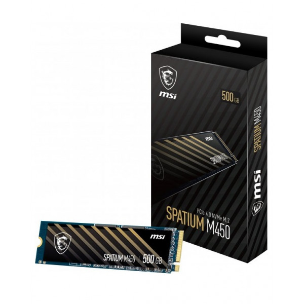 Накопичувач SSD 500GB MSI Spatium M450 V1 M.2 2280 PCIe 4.0 x4 NVMe 3D NAND TLC (S78-440K380-P83)
