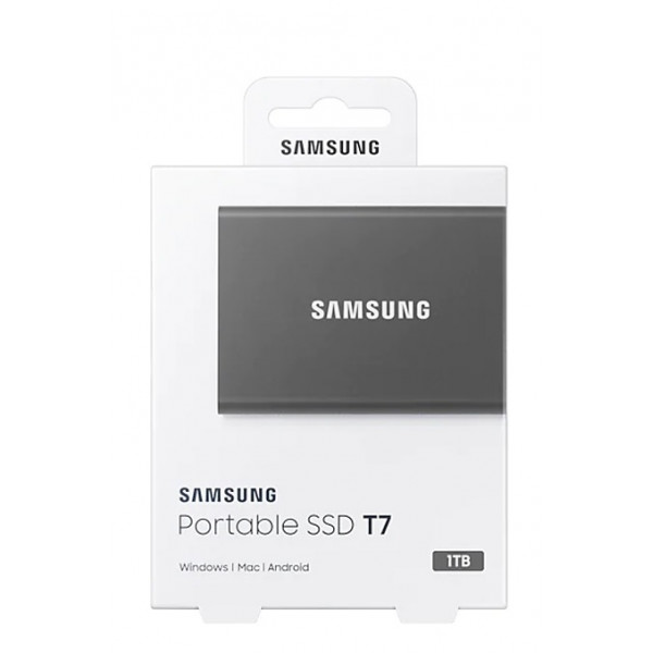 Накопичувач зовнішній SSD 2.5" USB 1.0TB Samsung T7 Titan Gray (MU-PC1T0T/WW)