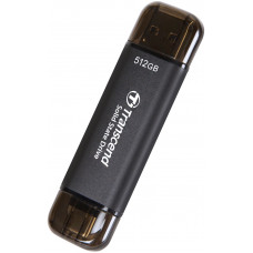 Накопичувач зовнішній SSD USB 3.1 Gen 2 Type-A/Type-C 512GB Transcend ESD310 Black (TS512GESD310C)