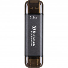 Накопичувач зовнішній SSD USB 3.1 Gen 2 Type-A/Type-C 512GB Transcend ESD310 Black (TS512GESD310C)