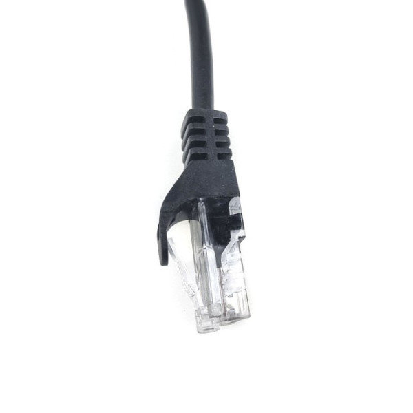 Патч-корд литий EServer UTP, RJ45, Cat.5e, 0,25m, чорний (CORD-0.25M-BLACK)