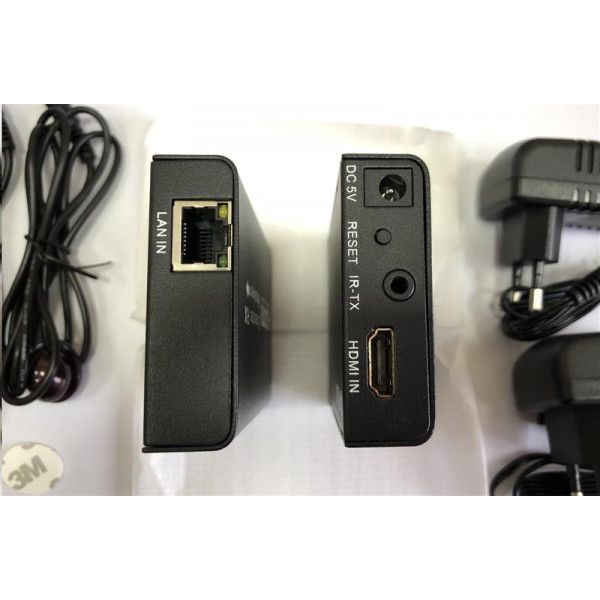 Подовжувач Atcom HDMI - RJ-45 (F/F), до 120 м, Black (14157)