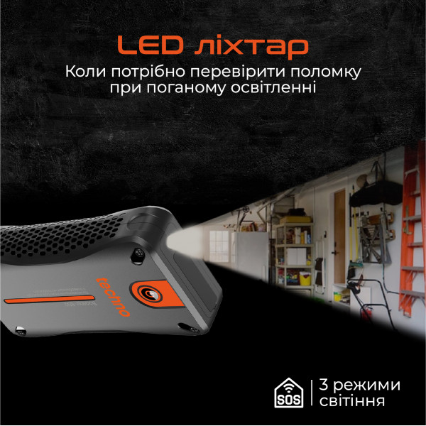 Пусковий пристрій для автомобілів Techno 10000mAh Black (booster-800)