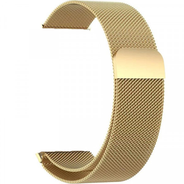 Ремінець BeCover Milanese Style для Xiaomi Amazfit Bip (20mm) Lite/Bip S Lite/GTR 42mm/GTS/TicWatch S2/TicWatch E/GTS 3/GTS 2 mini Gold (707682)