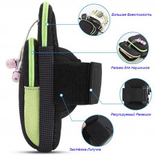 Спортивний чохол на руку BeCover BC0011 6.5" Black (705342) + органайзер для навушників