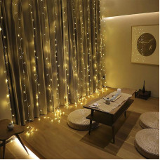 Світлодіодна гірлянда ColorWay (CW-GW-300L33V) 300LED, 3x3м, штора-занавес