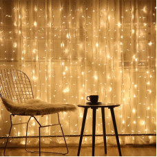 Світлодіодна гірлянда ColorWay (CW-GW-300L33V) 300LED, 3x3м, штора-занавес