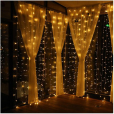 Світлодіодна гірлянда ColorWay (CW-GW-300L33V) 300LED, 3x3м, штора-занавес