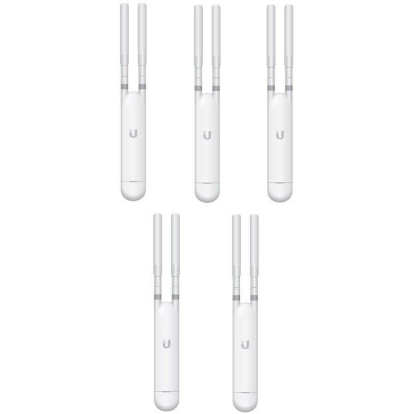 Точка доступу Ubiquiti UniFi UAP-AC-M-5 5-pack (AC1200, 2x2 MIMO, 1x10/100/1000 Mbps, PoE, MESH, без адаптерів живлення)