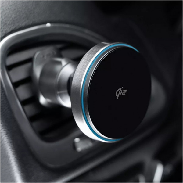 Тримач автомобільний+бездротове ЗУ Proove Titanium Circle Qi2 15W Gray (WHTC15010003)