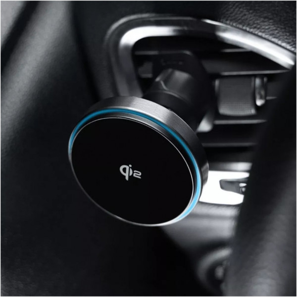 Тримач автомобільний+бездротове ЗУ Proove Titanium Circle Qi2 15W Gray (WHTC15010003)