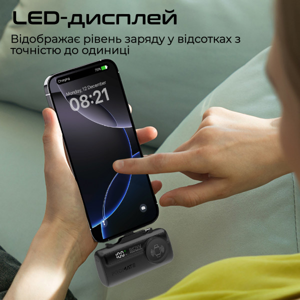 Універсальна мобільна батарея Promate PowerUp-Trio 5000mAh 20W Black