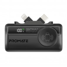 Універсальна мобільна батарея Promate PowerUp-Trio 5000mAh 20W Black